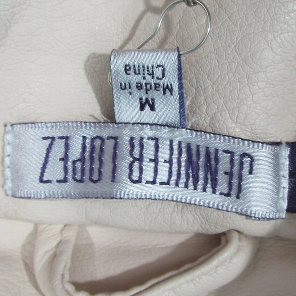 JLO Jennifer Lopez Beige Moto Jacket - Picture 9 of 11